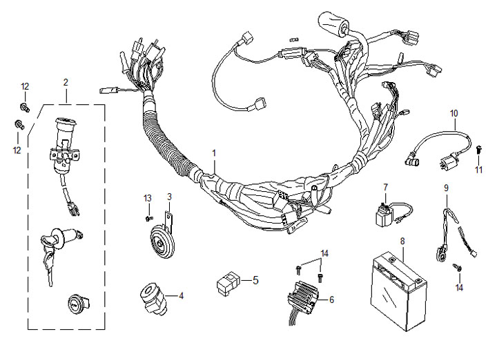 Elsystem  - LÅS - Batteri - CDI